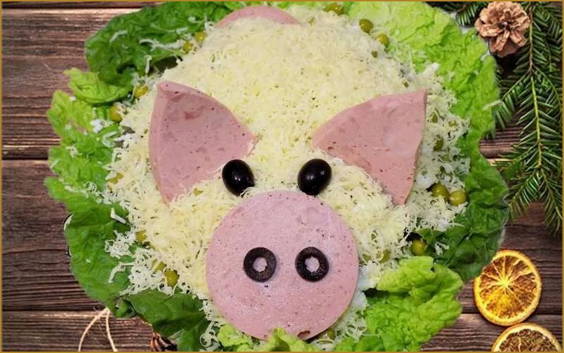 (салат, поросенок, праздник, рецепт, настоящего) Салат Поросенок на праздник — рецепт настоящего гастрономического шедевра для ваших гостей!