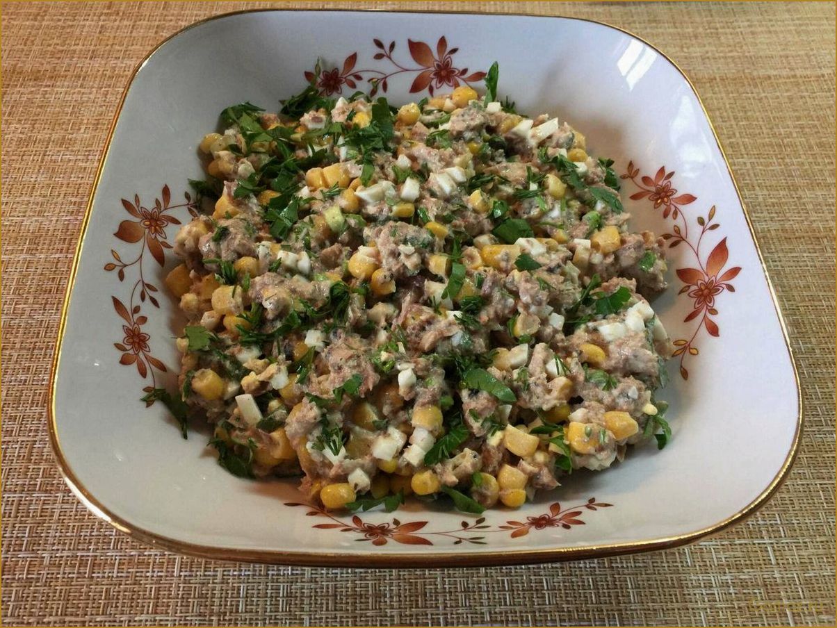 (салат, консервированной, рыбой, рецепты, полезные) Салат с консервированной рыбой — рецепты и полезные свойства