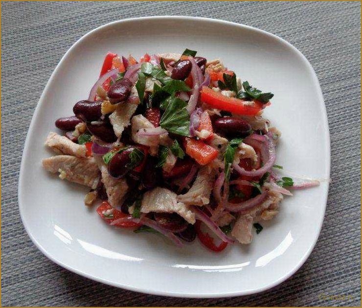 Салат Тбилиси с фасолью и говядиной — рецепт, ингредиенты и способ приготовления