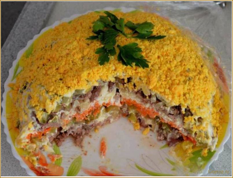 (салат, печенкин, идеальное, сочетание, нежной) Салат