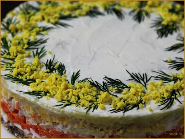 (салат-рулет, мимоза, новый, 2024) Салат-рулет