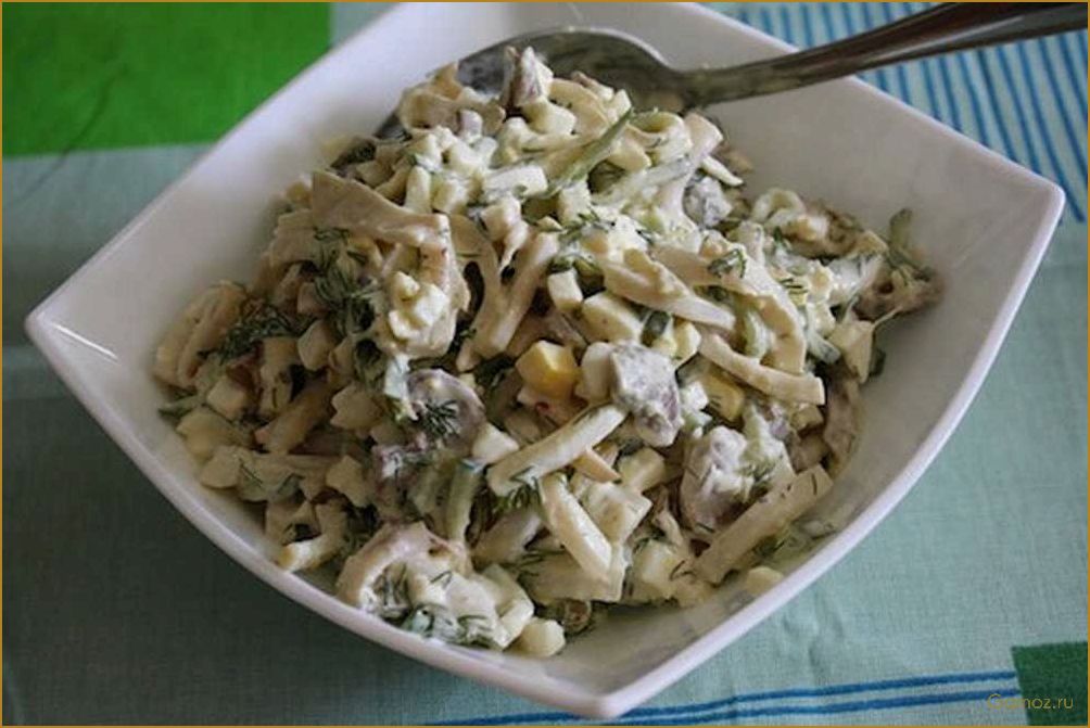 (салат, курицей, яйцом, грибами, огурцом) Салат с курицей, яйцом, грибами и огурцом — простой и вкусный рецепт для семейного ужина