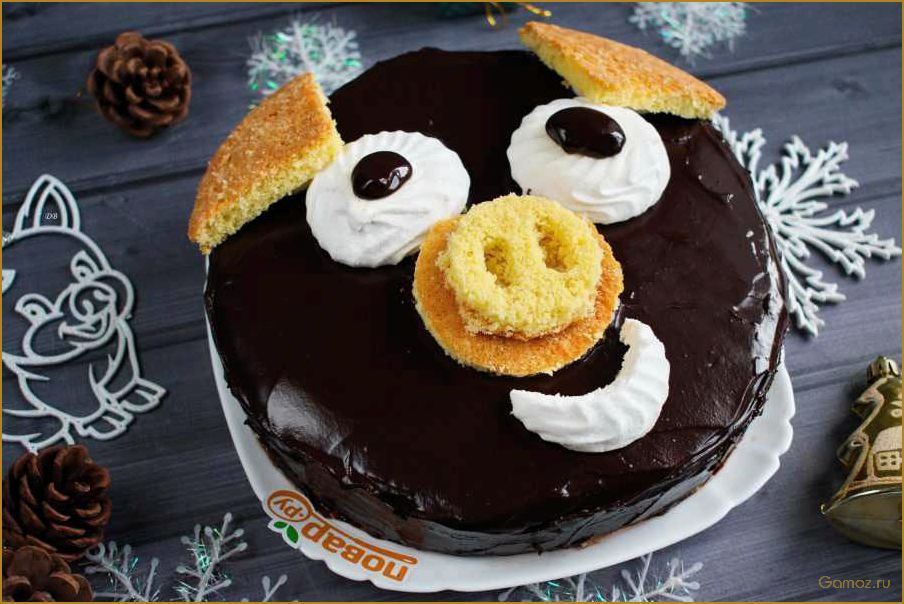 (новогодний, торт, кабан, вкусное, оригинальное) Новогодний торт