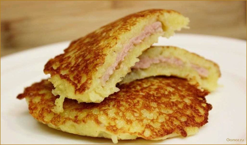 Новый рецепт — вкусные фаршированные картофельные оладьи с сыром и зеленью