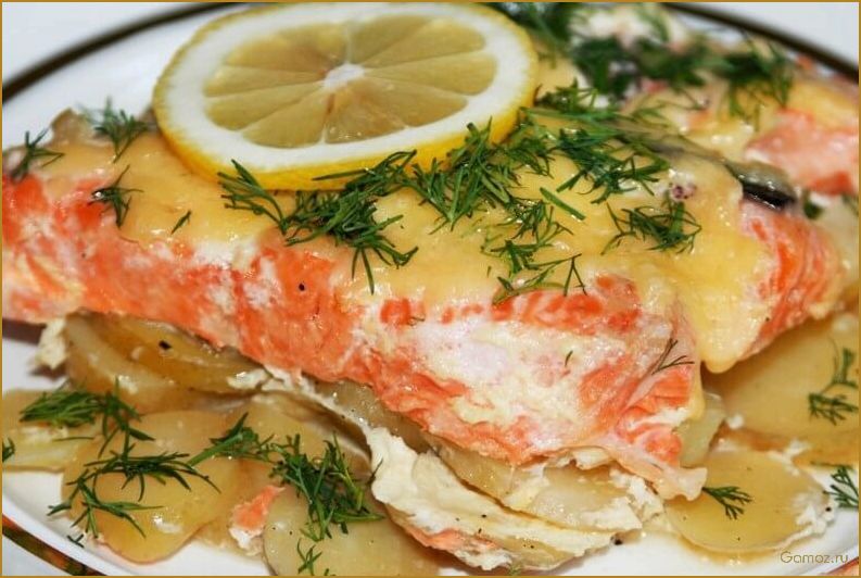 Семга с картошкой в духовке