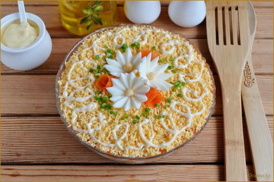 Вкусный и питательный слоеный салат 