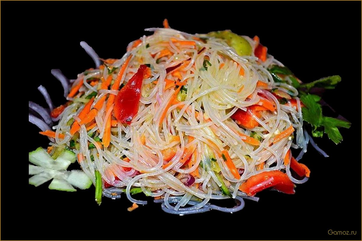 Фунчоза с овощами — легкий и вкусный рецепт для здорового обеда