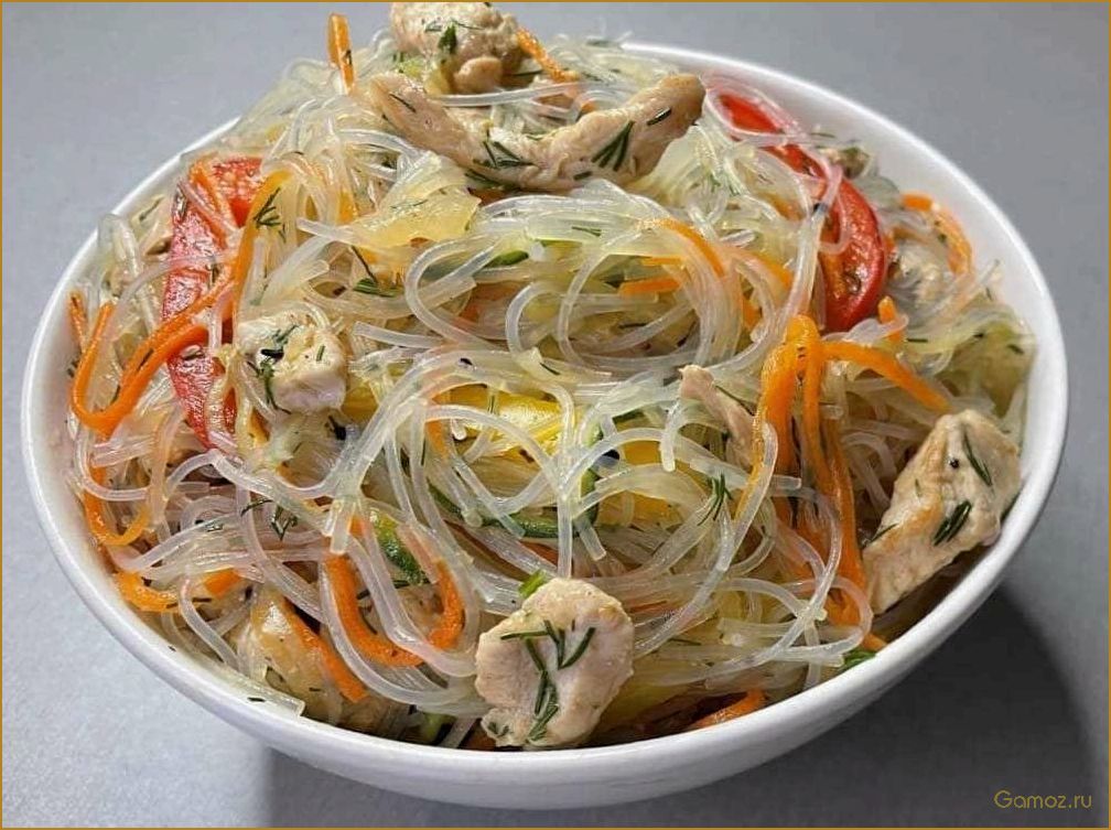 Фунчоза с овощами — легкий и вкусный рецепт для здорового обеда