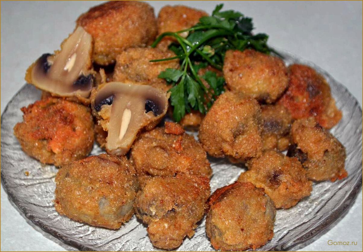 Шампиньоны в кляре — нежный рецепт с аппетитными кусочками грибов, обволакивающими сочным тестом