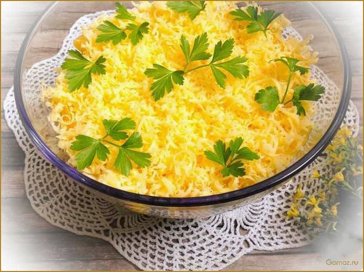 Слоеный салат с курицей 