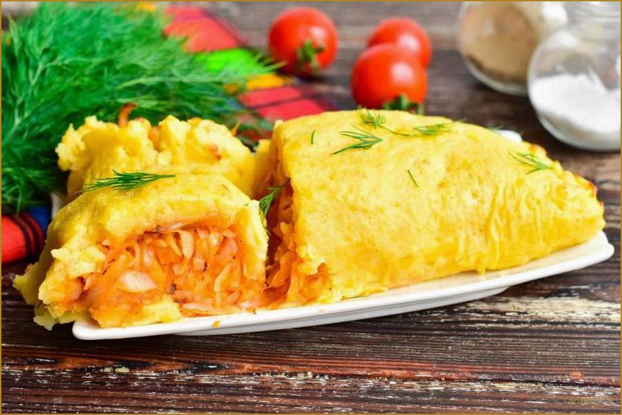 Рецепт приготовления вкусных и сытных яичных рулетиков с капустой 
