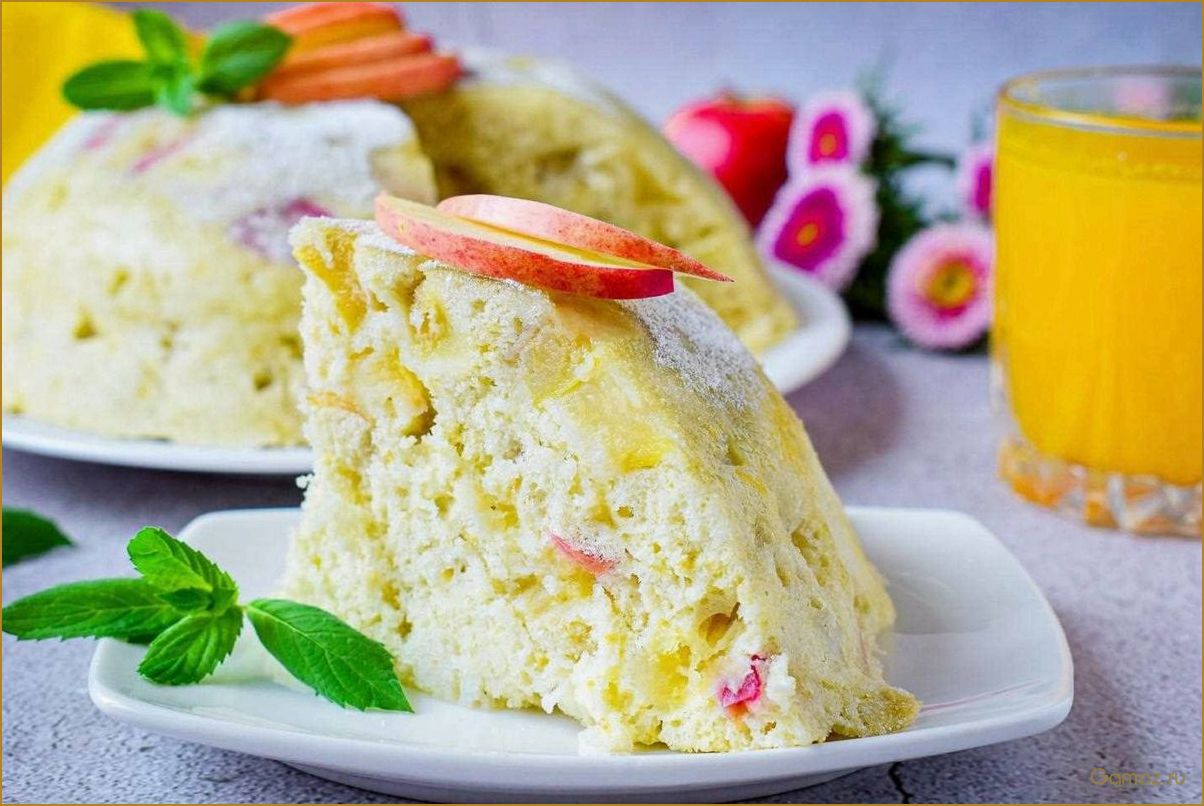 Как приготовить вкусный и сочный яблочный пирог в микроволновке за 15 минут