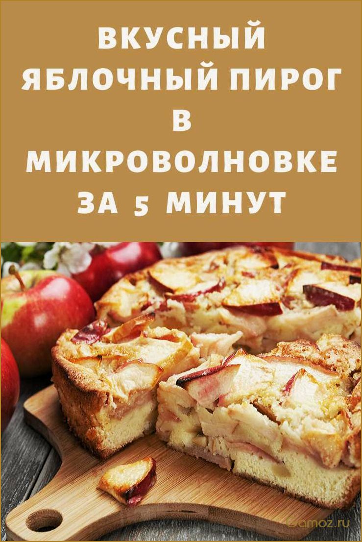 Как приготовить вкусный и сочный яблочный пирог в микроволновке за 15 минут