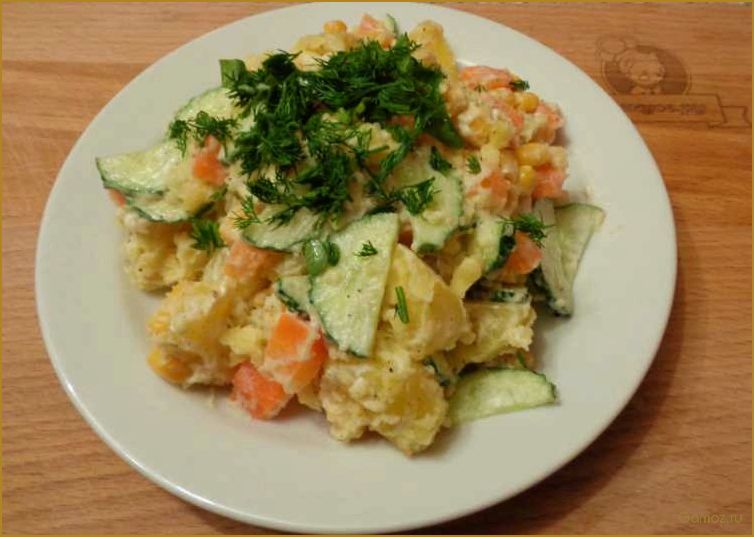Вкусный и аппетитный рецепт японского картофельного салата с сочными овощами и нежным соусом